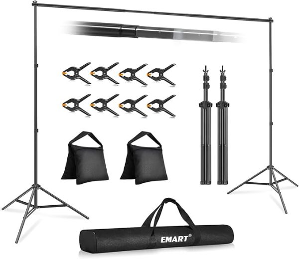 EMART Foto Hintergrund Ständer, 2x3m Vetall