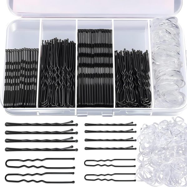 500 Stück Haarnadeln Klein Bobby Pins Set Haarklammern U-förmige Haarnadeln